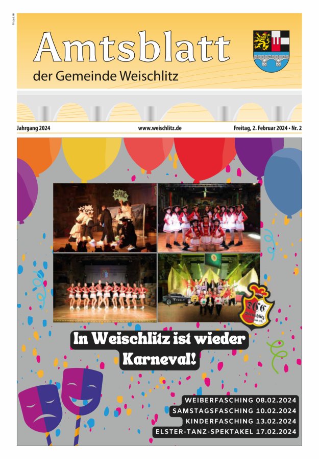 Amtsblatt der Gemeinde Weischlitz Titelblatt 02/2024