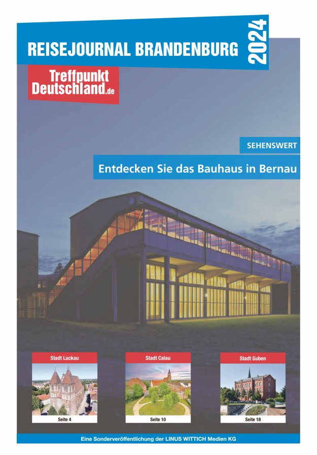 Reisejournal Brandenburg Titelblatt 01/2024