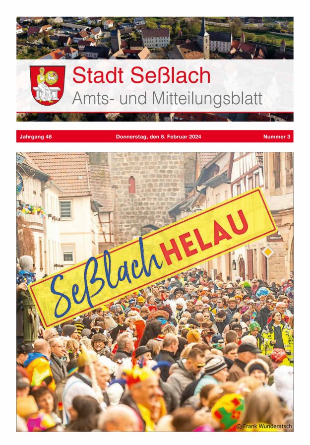 Amts- und Mitteilungsblatt Stadt Seßlach Titelblatt 03/2024