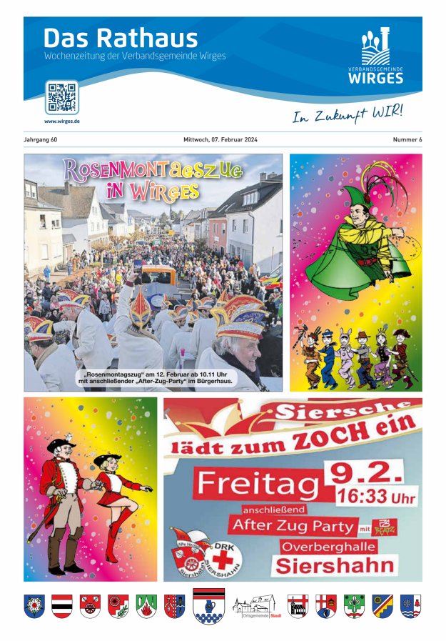 Das Rathaus - Informationen für die Bürger in der VG Wirges Titelblatt 06/2024