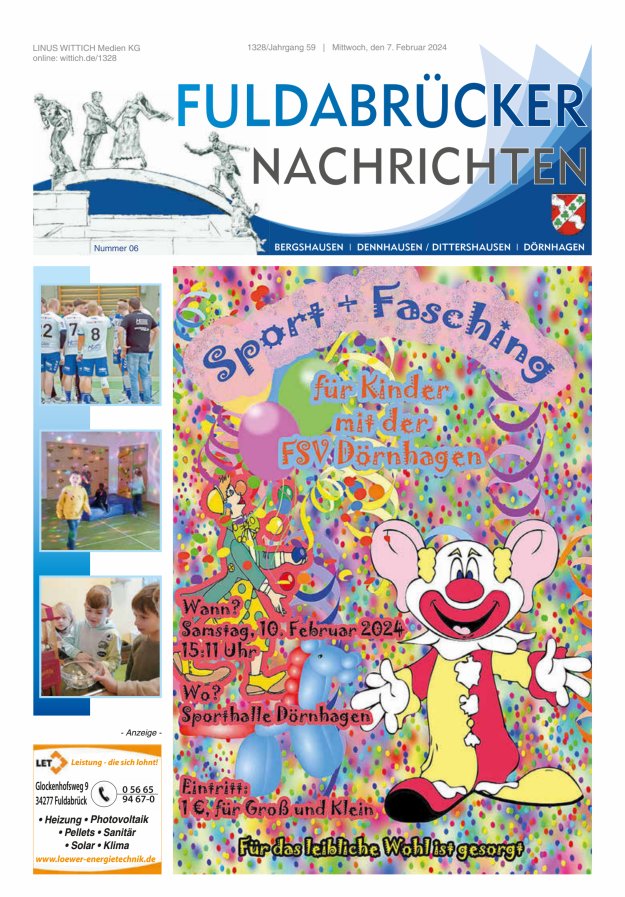 Fuldabrücker Nachrichten Titelblatt 06/2024