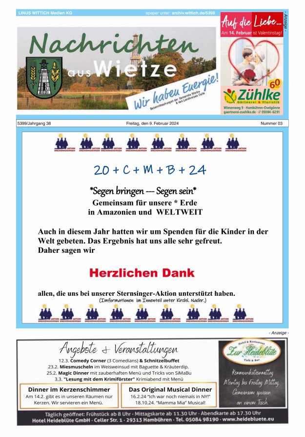 Nachrichten aus Wietze Titelblatt 03/2024