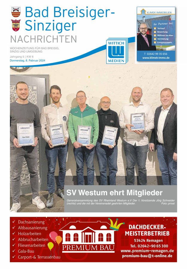 Bad Breisiger-Sinziger Nachrichten Titelblatt 06/2024