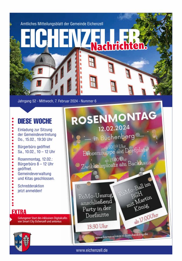 Amtliches Mitteilungsblatt der Gemeinde Eichenzell Titelblatt 06/2024