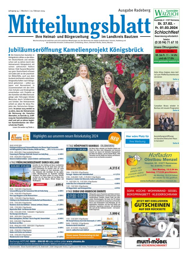 Mitteilungsblatt LK Bautzen Ausgabe Radeberg Titelblatt 03/2024