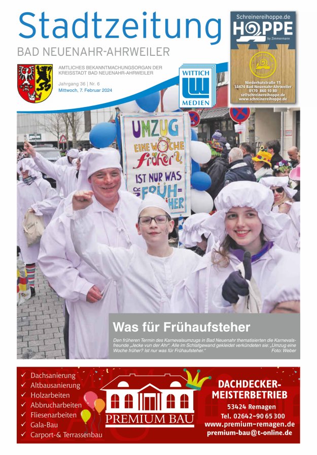 Stadtzeitung Bad Neuenahr-Ahrweiler Titelblatt 06/2024