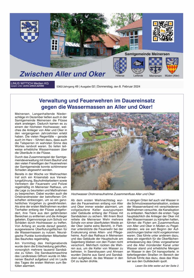 Zwischen Aller und Oker Titelblatt 02/2024