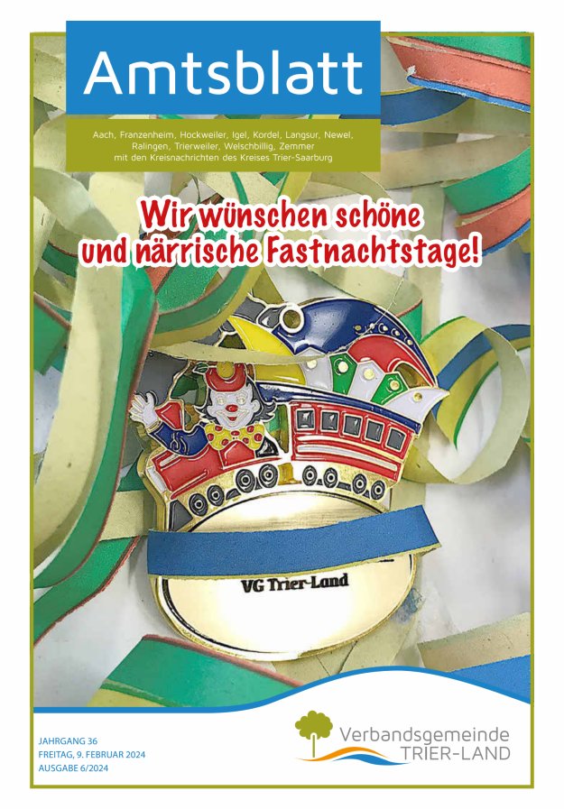 Amtsblatt VG Trier-Land Titelblatt 06/2024