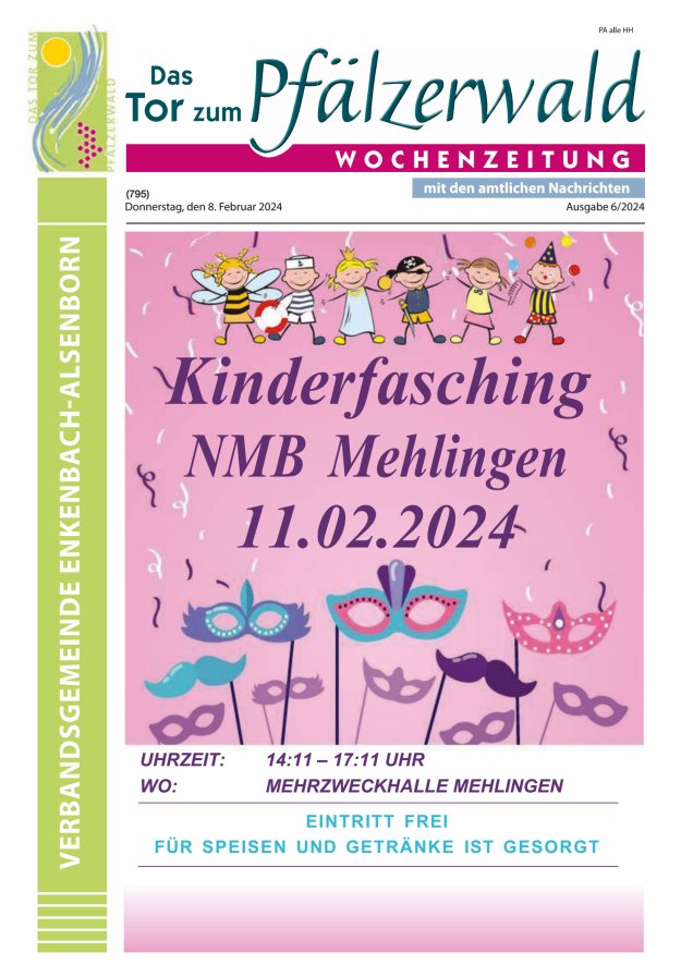 Das Tor zum Pfälzer Wald - VG Enkenbach-Alsenborn Titelblatt 06/2024
