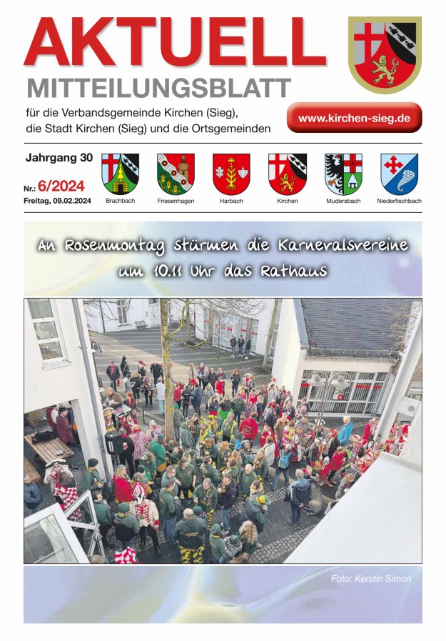 Aktuell - Mitteilungsblatt für die VG Kirchen (Sieg) Titelblatt 06/2024