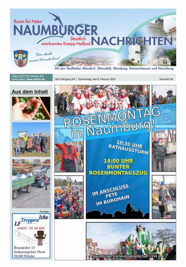 Naumburger Nachrichten Titelblatt 06/2024