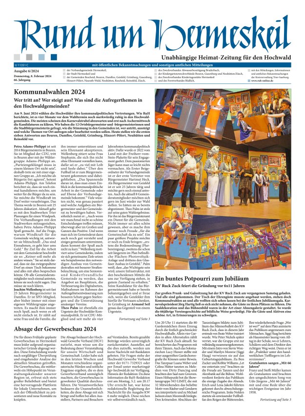 Rund um Hermeskeil Titelblatt 06/2024