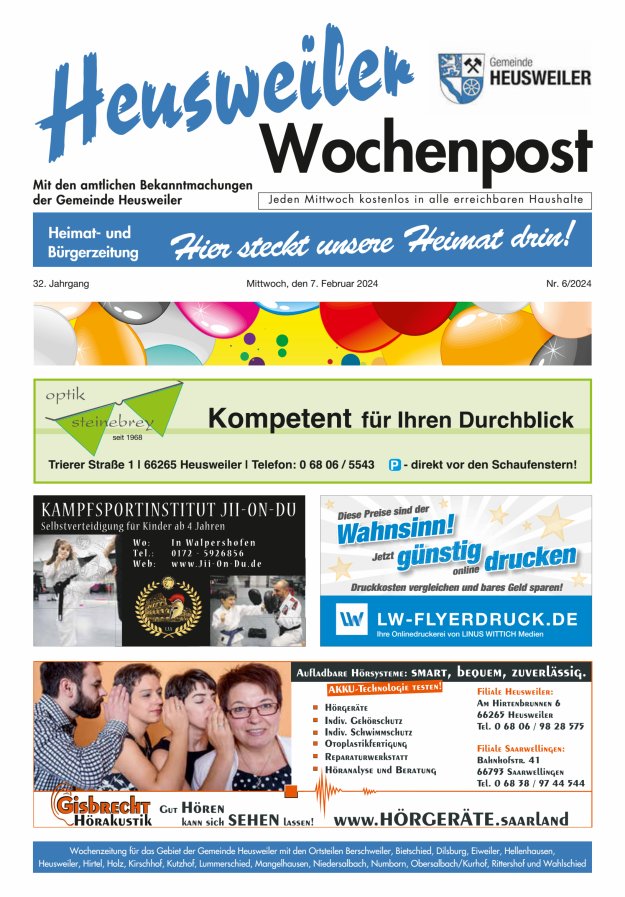 Heusweiler Wochenpost Titelblatt 06/2024
