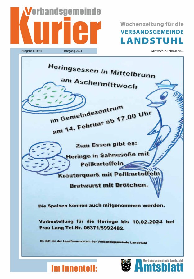 Verbandsgemeinde Kurier Landstuhl Titelblatt 06/2024