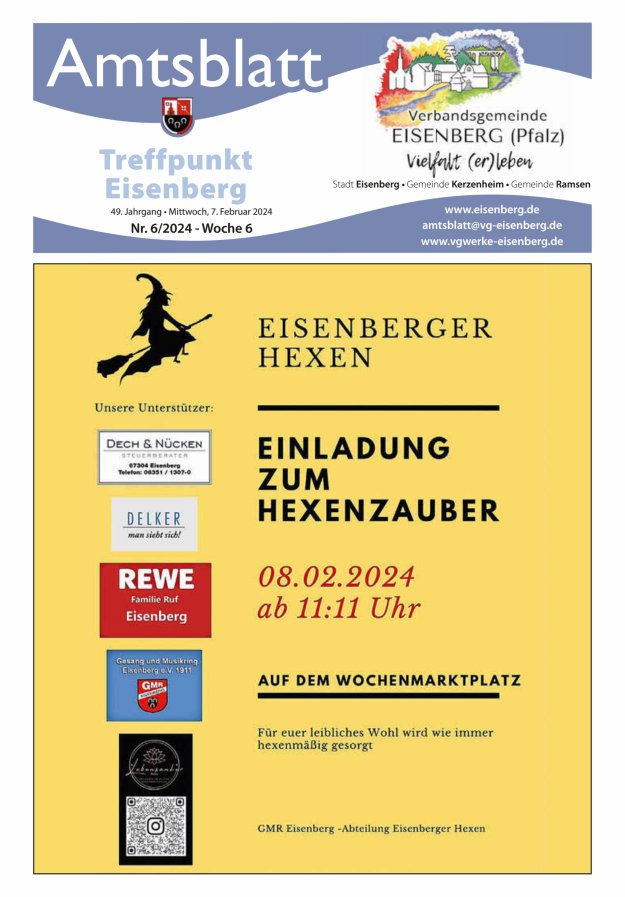 Treffpunkt Eisenberg Titelblatt 06/2024