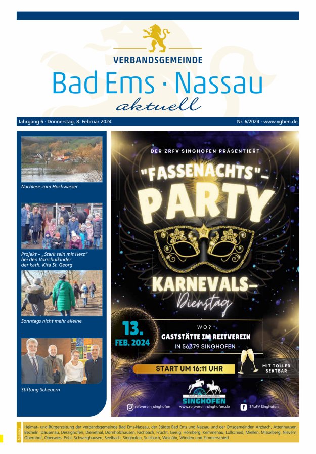 Bad Ems-Nassau aktuell Ausgabe Nassau Titelblatt 06/2024