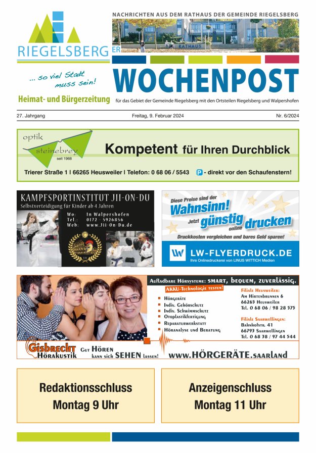 Riegelsberger Wochenpost Titelblatt 06/2024