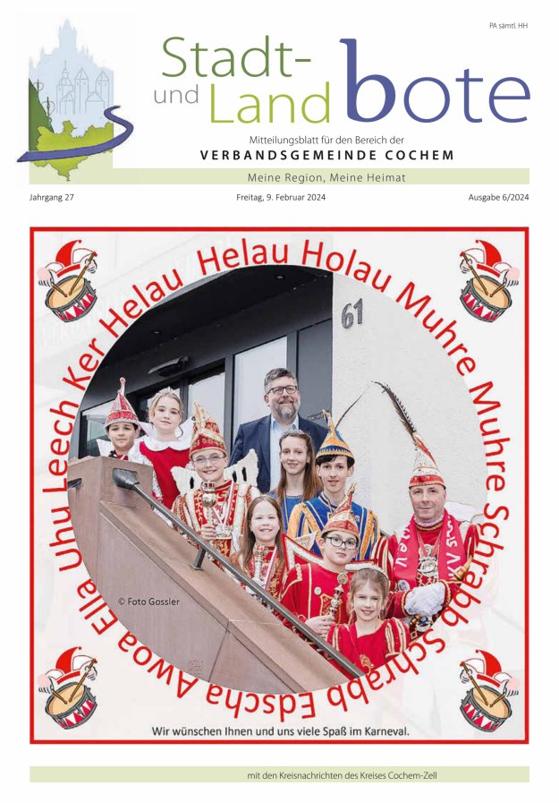 Stadt- und Landbote VG Cochem Titelblatt 06/2024
