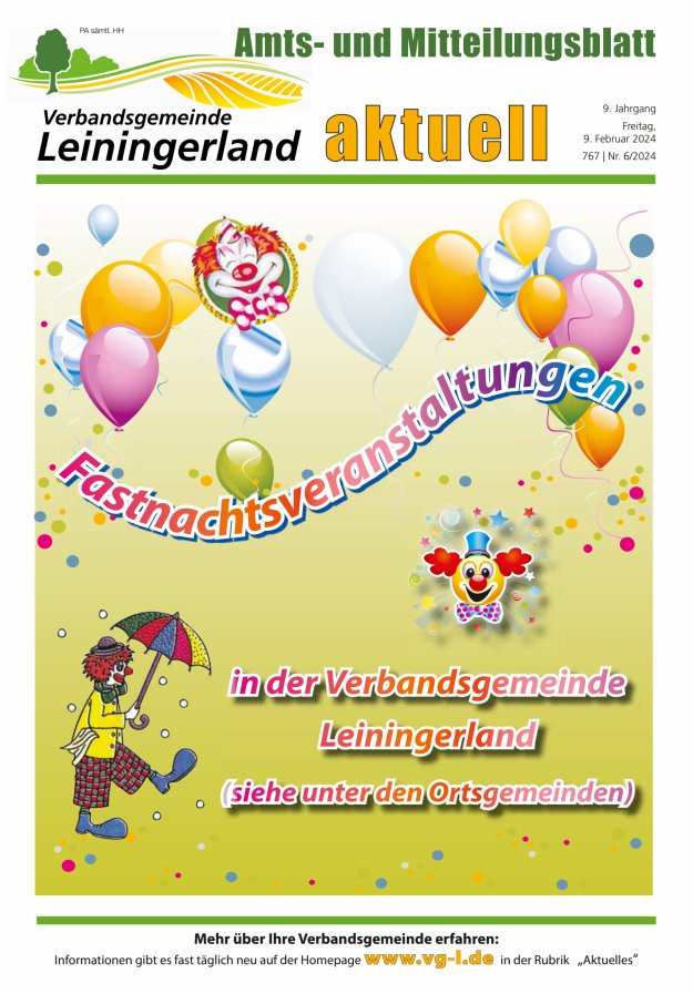 VG Leiningerland aktuell Titelblatt 06/2024
