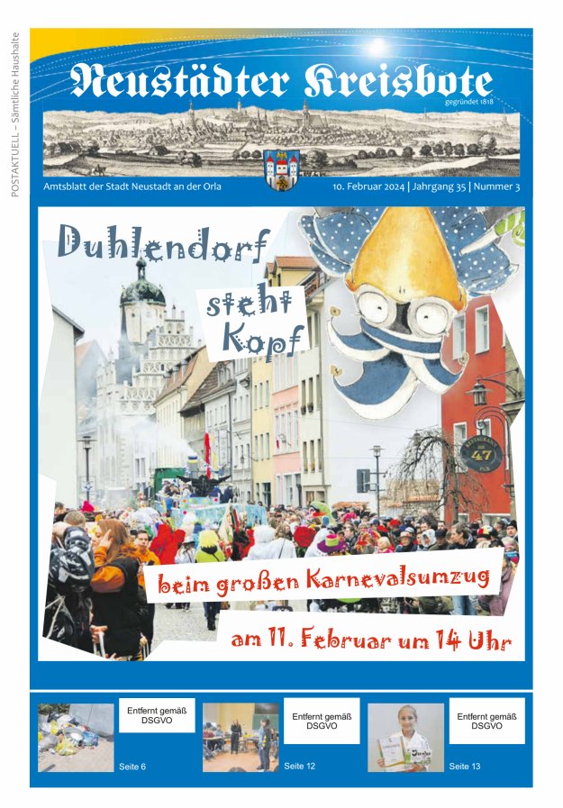Neustädter Kreisbote Titelblatt 03/2024