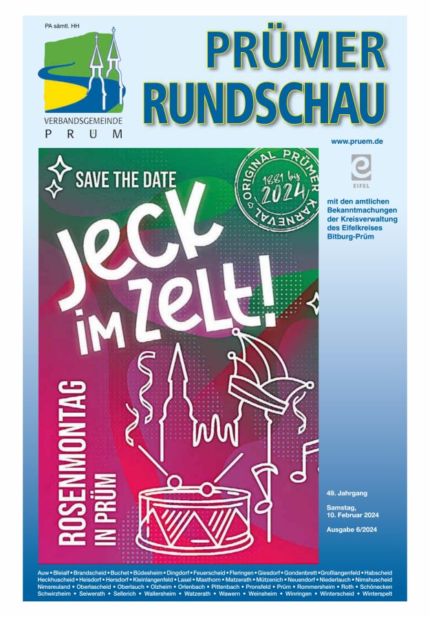 Prümer Rundschau Titelblatt 06/2024