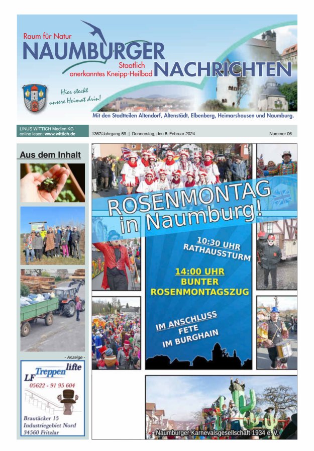 Naumburger Nachrichten Titelblatt 06/2024