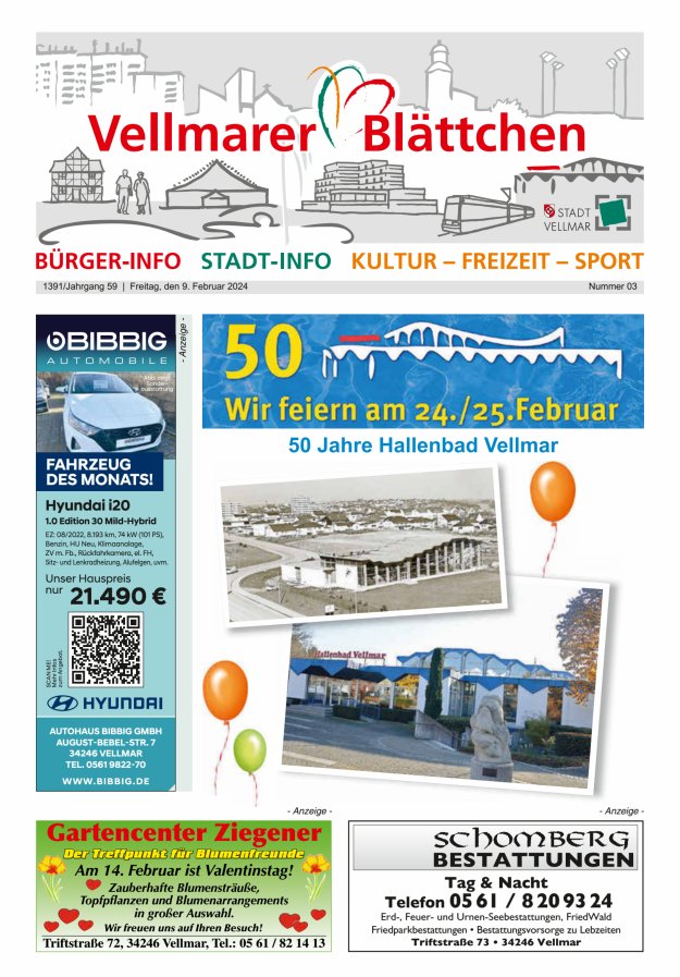 Vellmarer Blättchen Titelblatt 03/2024