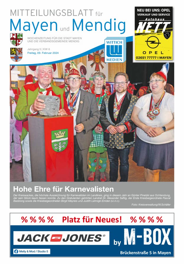 Mitteilungsblatt für Mayen und Mendig Titelblatt 06/2024