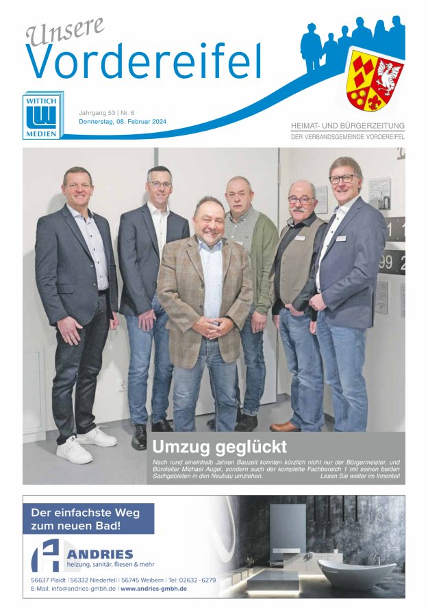 Mitteilungsblatt Vordereifel - Heimat- u Bürgerzeitung der VG Vordereifel Titelblatt 06/2024