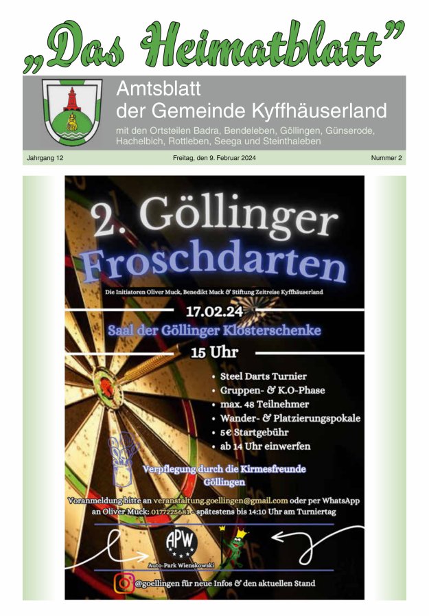 Das Heimatblatt Titelblatt 02/2024