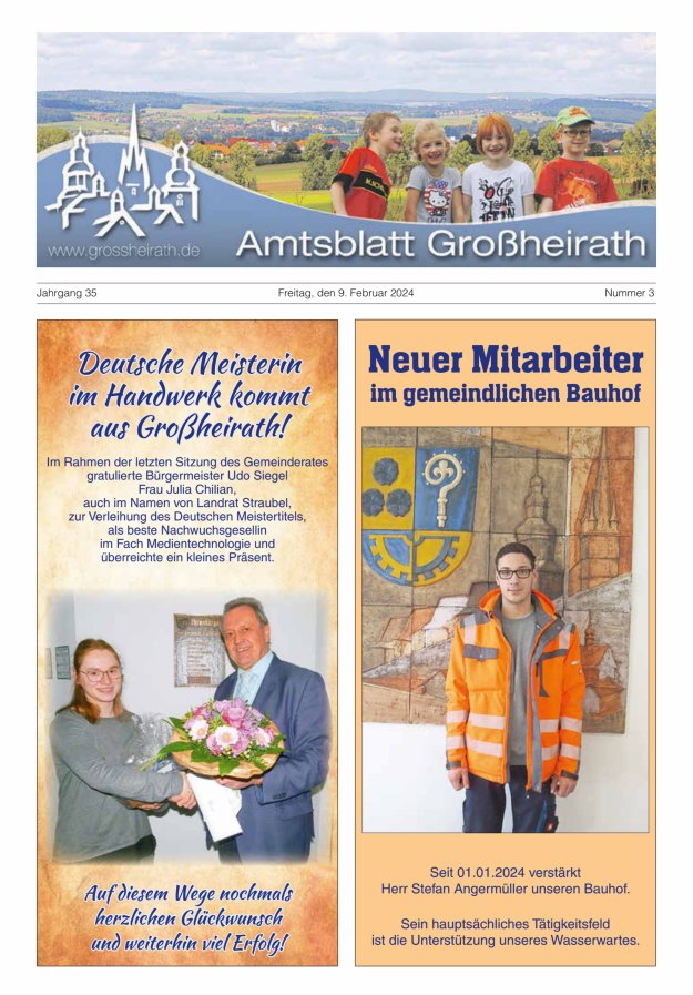 Amtsblatt Großheirath Titelblatt 03/2024