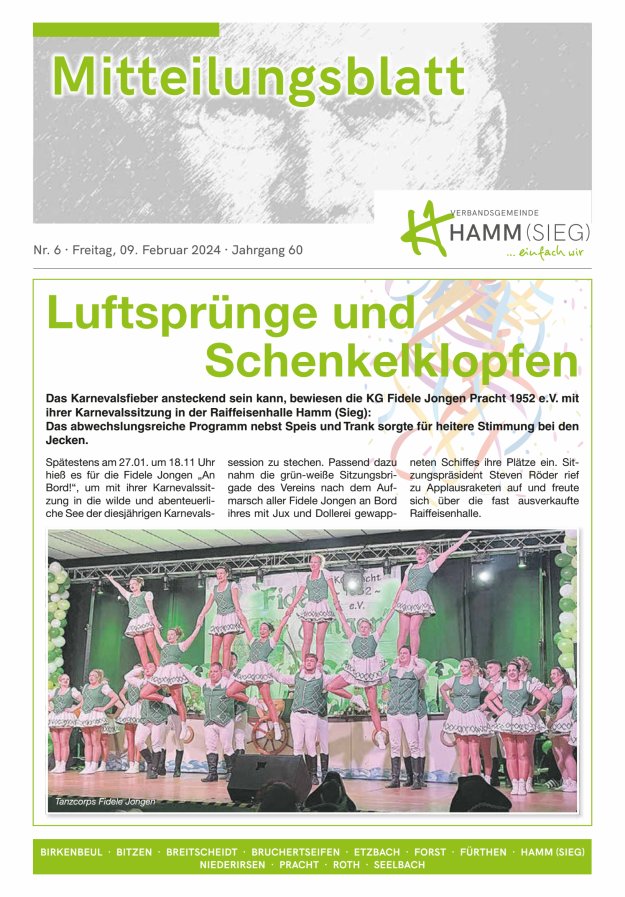 Mitteilungsblatt Hamm (Sieg) Titelblatt 06/2024