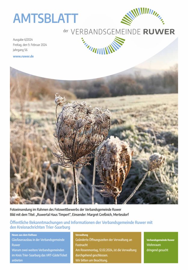 Amtsblatt VG Ruwer Titelblatt 06/2024