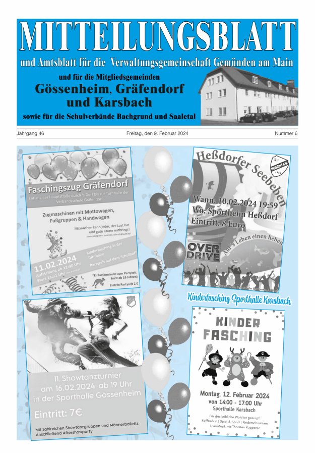 Mitteilungsblatt der VG Gemünden a Main Titelblatt 06/2024