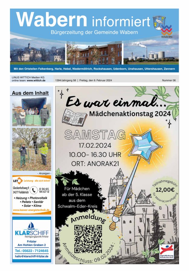 Wabern informiert Titelblatt 06/2024