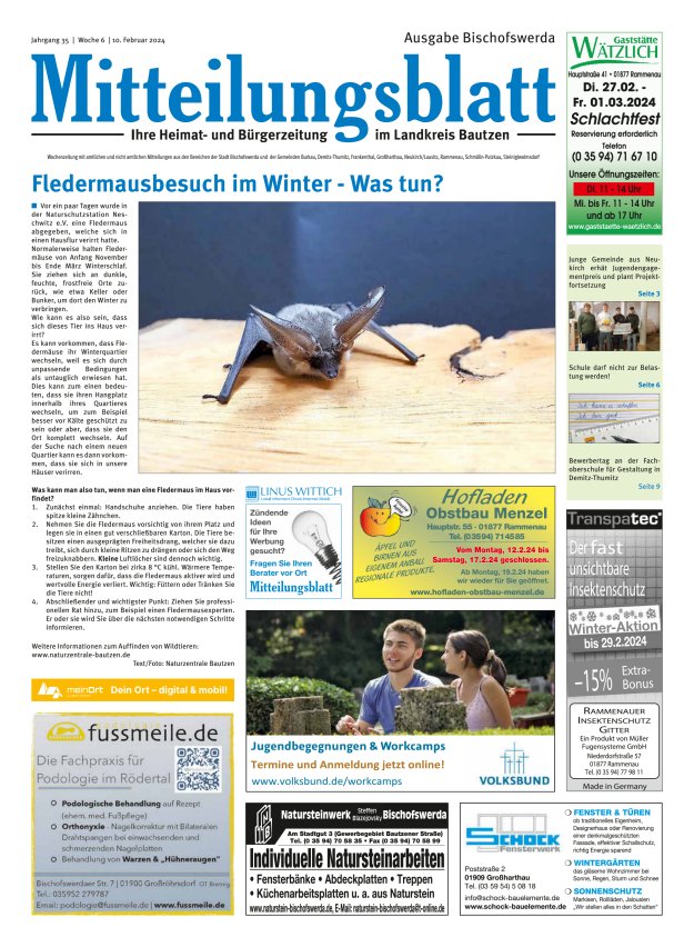 Mitteilungsblatt LK Bautzen Ausgabe Bischofswerda Titelblatt 05/2024