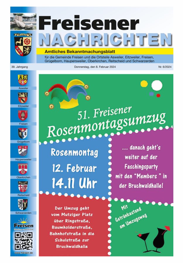 Freisener Nachrichten Titelblatt 06/2024