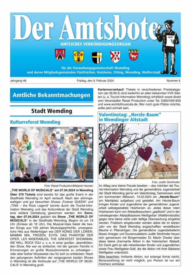 Der Amtsbote - Wemding Verwaltungsgemeinschaft Titelblatt 06/2024