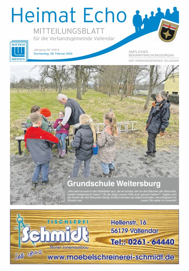Heimat-Echo - Heimat- und Bürgerzeitung Verbandsgemeinde Vallendar Titelblatt 06/2024