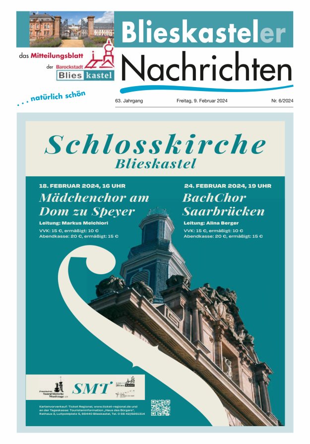 Blieskasteler Nachrichten  Titelblatt 06/2024