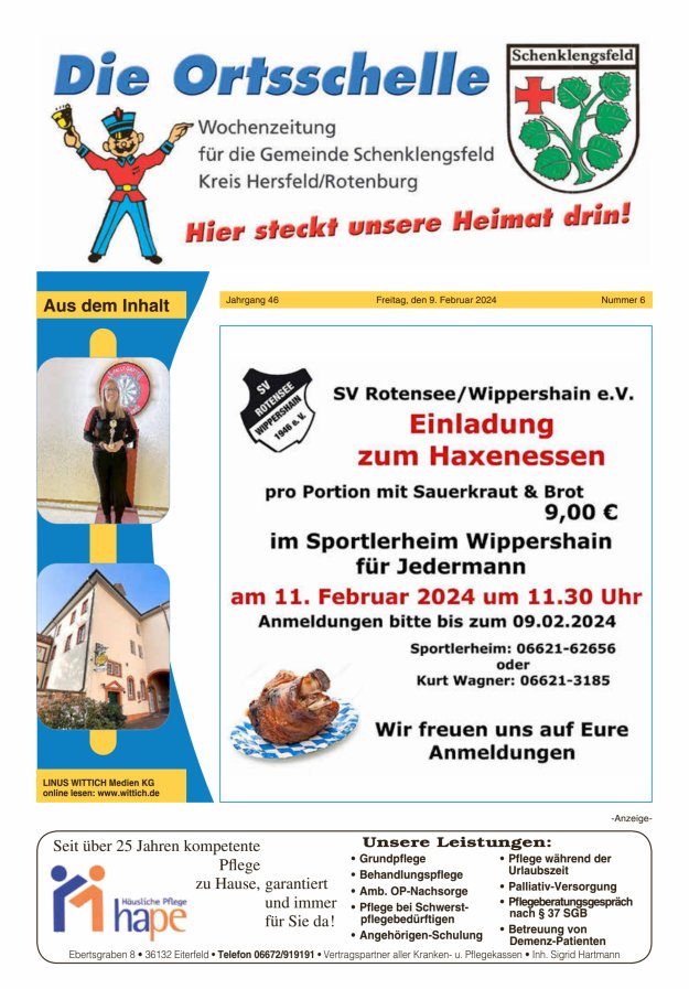Die Ortsschelle Titelblatt 06/2024