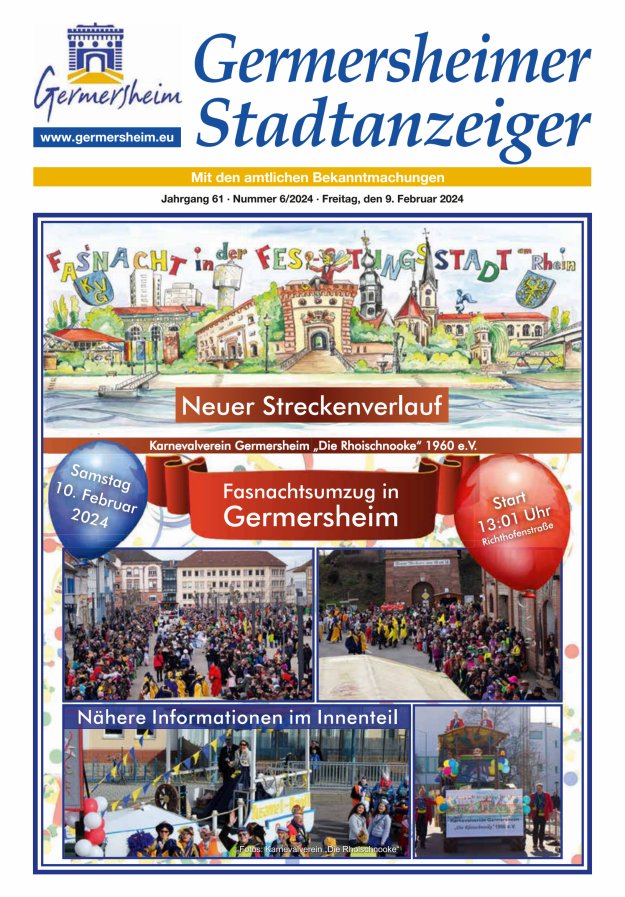 Germersheimer Stadtanzeiger Titelblatt 06/2024