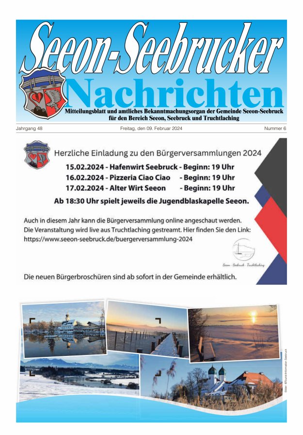 Seeon-Seebrucker Nachrichten Titelblatt 06/2024
