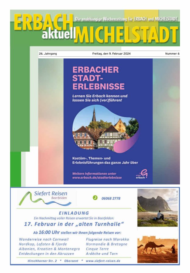 Erbach-Michelstadt aktuell Titelblatt 06/2024