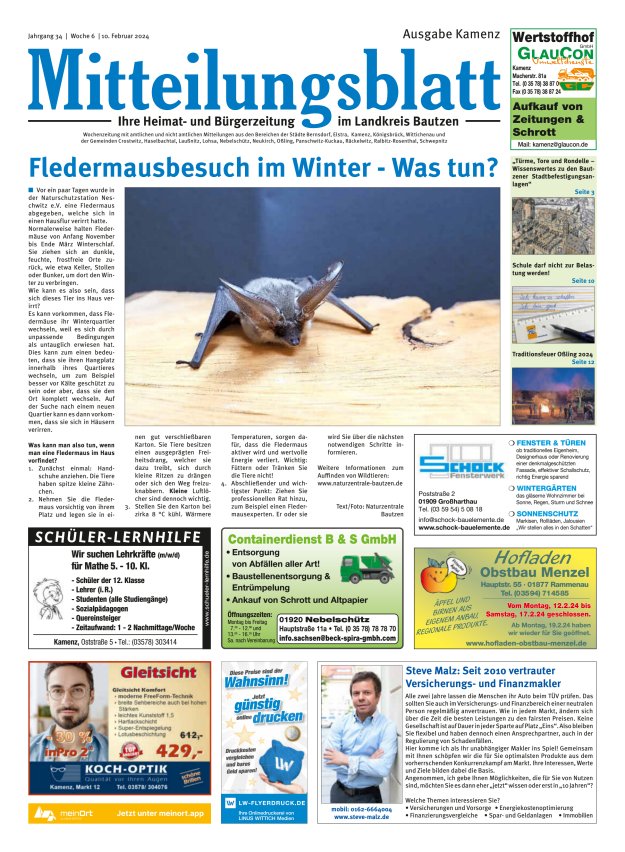 Mitteilungsblatt LK Bautzen Ausgabe Kamenz Titelblatt 05/2024