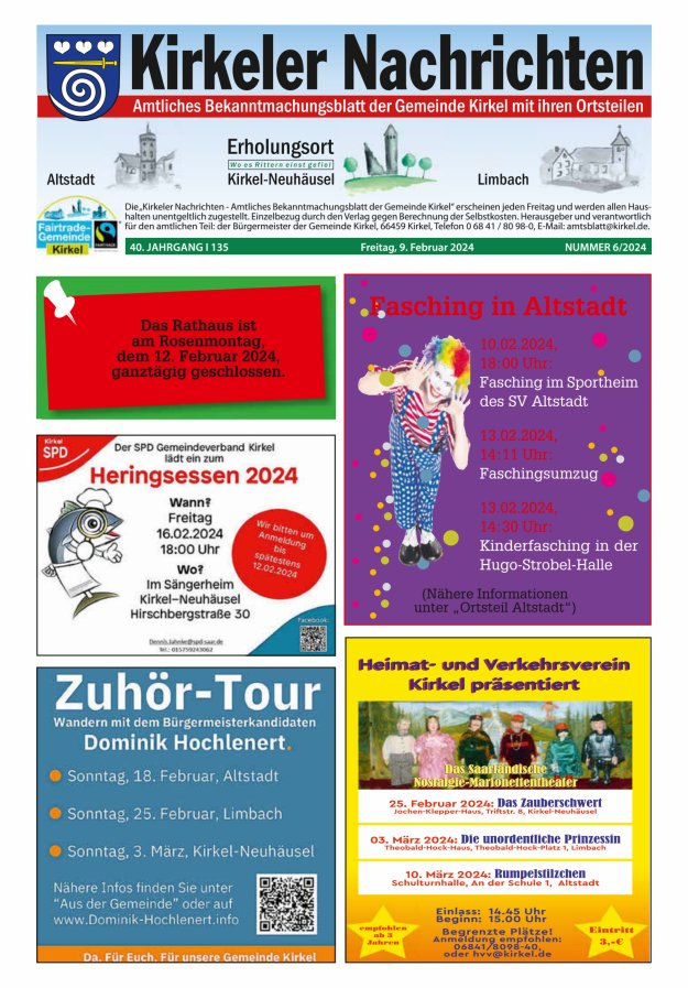 Kirkeler Nachrichten Titelblatt 06/2024