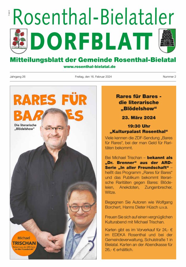 Rosenthal-Bielataler Dorfblatt Titelblatt 02/2024