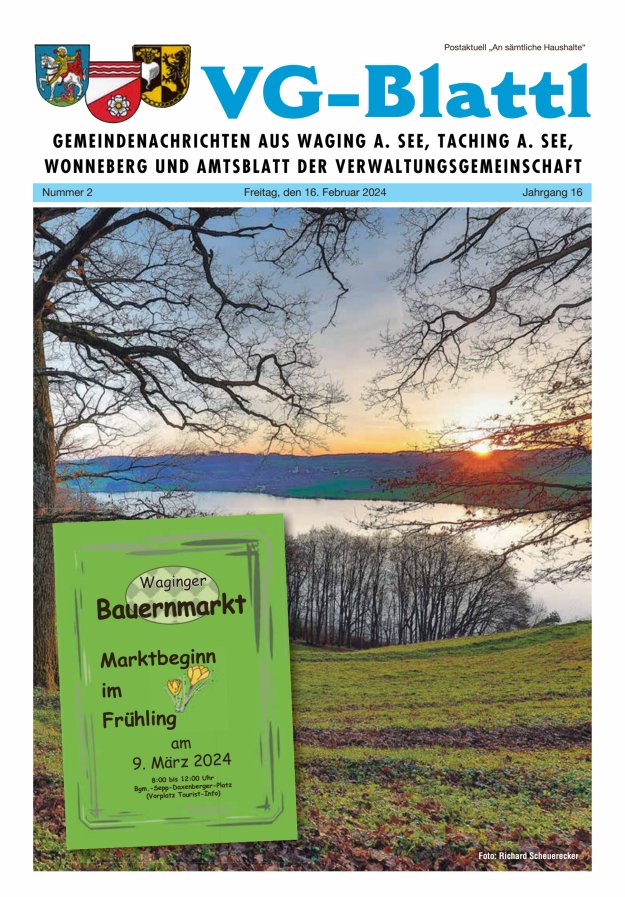 Gemeinde-Zeitung Waging a See Titelblatt 02/2024