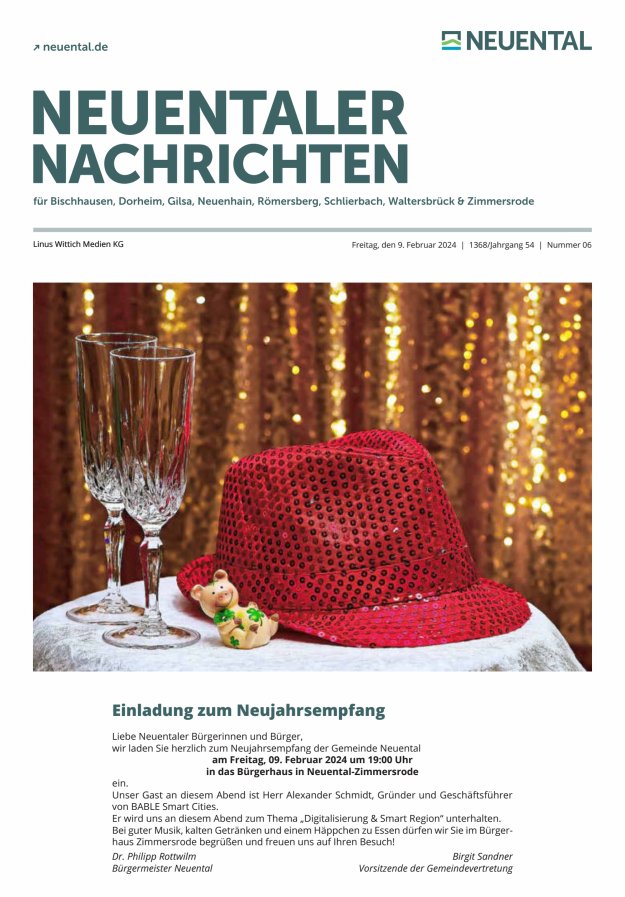 Neuentaler Nachrichten Titelblatt 06/2024