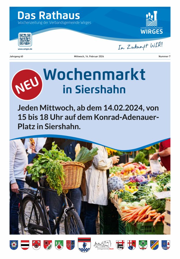 Das Rathaus - Informationen für die Bürger in der VG Wirges Titelblatt 07/2024
